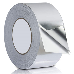 Silver Aluminum Foil Tape, Metal Tapes with Adhesive Backing for Ductwork, Heavy Duty Duct Tape for Heat Insulation